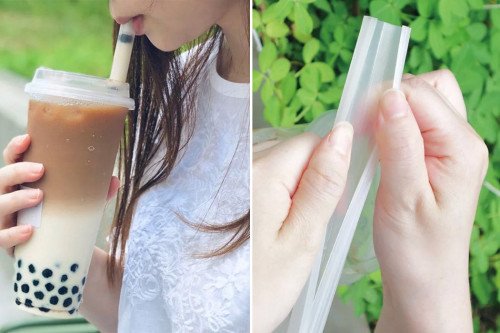 Любители пузырькового чая наконец-то получили многоразовую соломинку, которая открывается для легкой очистки!