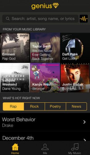 Rap Genius запускает приложение для текстов песен в стиле Shazam